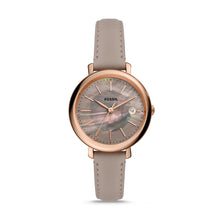 Load image into Gallery viewer, Jacqueline Solar-Powered Gray Eco Leather Watch ES5091
