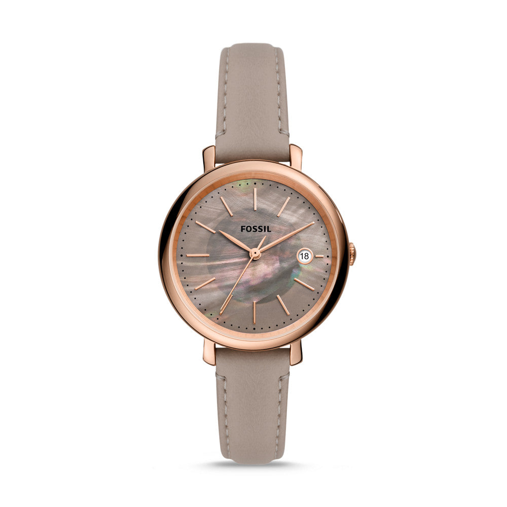 Jacqueline Solar-Powered Gray Eco Leather Watch ES5091