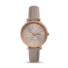 Load image into Gallery viewer, Jacqueline Multifunction Gray Eco Leather Watch ES5097
