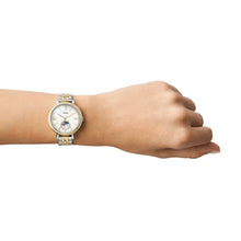 Load image into Gallery viewer, Jacqueline Sun Moon Multifunction Two-Tone Stainless Steel Watch ES5166
