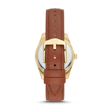 Load image into Gallery viewer, Scarlette Three-Hand Day-Date Tan Eco Leather Watch ES5184
