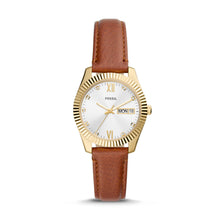Load image into Gallery viewer, Scarlette Three-Hand Day-Date Tan Eco Leather Watch ES5184
