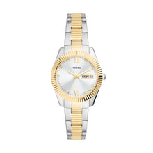 Load image into Gallery viewer, Scarlette Three-Hand Day-Date Two-Tone Stainless Steel Watch ES5198
