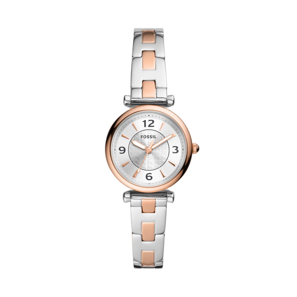 Carlie Three-Hand Two-Tone Stainless Steel Watch ES5201