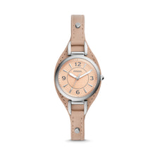 Load image into Gallery viewer, Carlie Three-Hand Beige Eco Leather Watch ES5213
