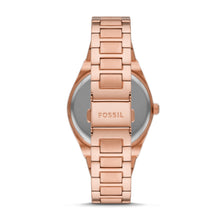 Load image into Gallery viewer, Scarlette Three-Hand Date Rose Gold-Tone Stainless Steel Watch ES5258
