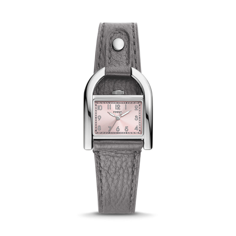 Fossil Harwell Three-Hand Light Gray LiteHide™ Leather Watch ES5265