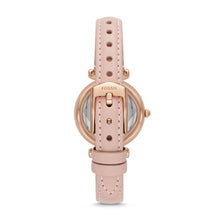 Load image into Gallery viewer, Carlie Three-Hand Blush Eco Leather Watch ES5268
