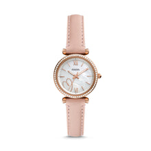 Load image into Gallery viewer, Carlie Three-Hand Blush Eco Leather Watch ES5268
