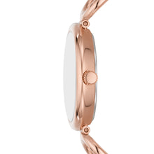 Load image into Gallery viewer, Carlie Three-Hand Rose Gold-Tone Stainless Steel Watch ES5273
