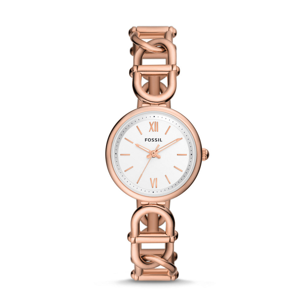 Carlie Three-Hand Rose Gold-Tone Stainless Steel Watch ES5273