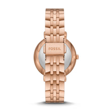 Load image into Gallery viewer, Fossil Jacqueline Three-Hand Date Rose Gold-Tone Stainless Steel Watch ES5275
