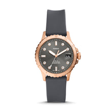 Load image into Gallery viewer, Fossil FB-01 Three-Hand Date Gray Silicone Watch ES5293
