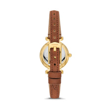 Load image into Gallery viewer, Carlie Three-Hand Medium Brown LiteHide™ Leather Watch ES5297

