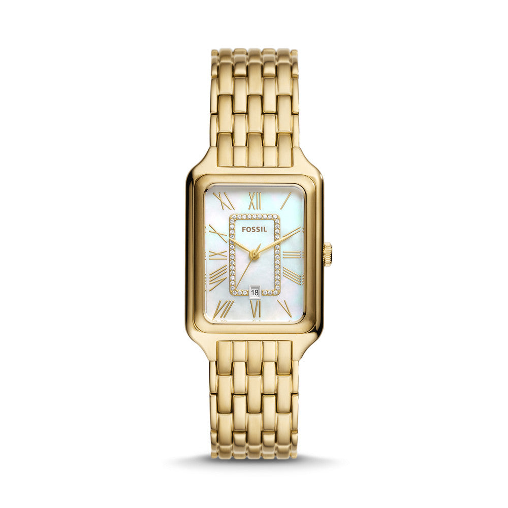 Raquel Three-Hand Date Gold-Tone Stainless Steel Watch ES5304