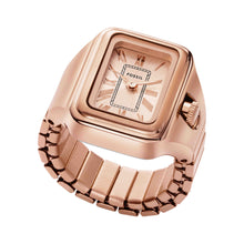 Load image into Gallery viewer, Raquel Watch Ring Two-Hand Rose Gold-Tone Stainless Steel ES5345

