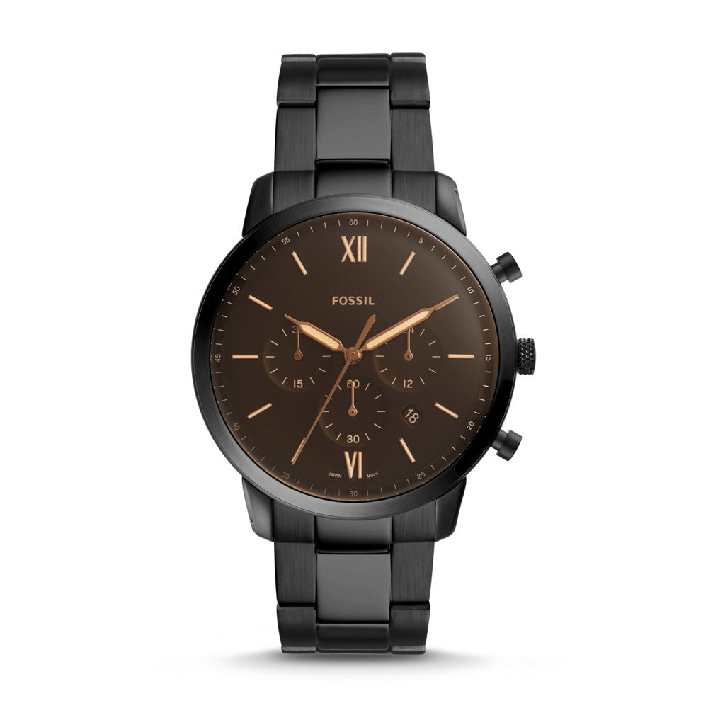Neutra Chronograph Black Stainless Steel Watch FS5525