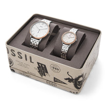 Load image into Gallery viewer, His &amp; Her Three-Hand Stainless Steel Watch Box Set FS5562SET
