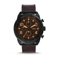 Load image into Gallery viewer, Bronson Chronograph Brown Croco Leather and Rubber Watch FS5713
