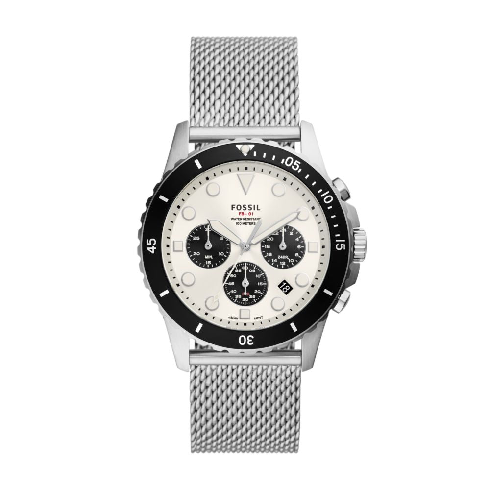 FB-01 Chronograph Stainless Steel Mesh Watch FS5915