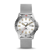 Load image into Gallery viewer, Fossil Blue Three-Hand Date Stainless Steel Mesh Watch FS5948
