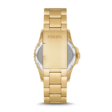 Load image into Gallery viewer, Fossil Blue Three-Hand Date Gold-Tone Stainless Steel Watch FS5950
