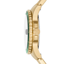 Load image into Gallery viewer, Fossil Blue Three-Hand Date Gold-Tone Stainless Steel Watch FS5950
