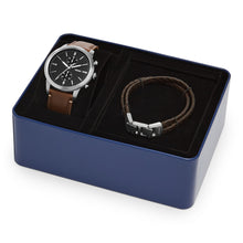 Load image into Gallery viewer, Townsman Chronograph Brown Eco Leather Watch and Bracelet Set FS5967SET
