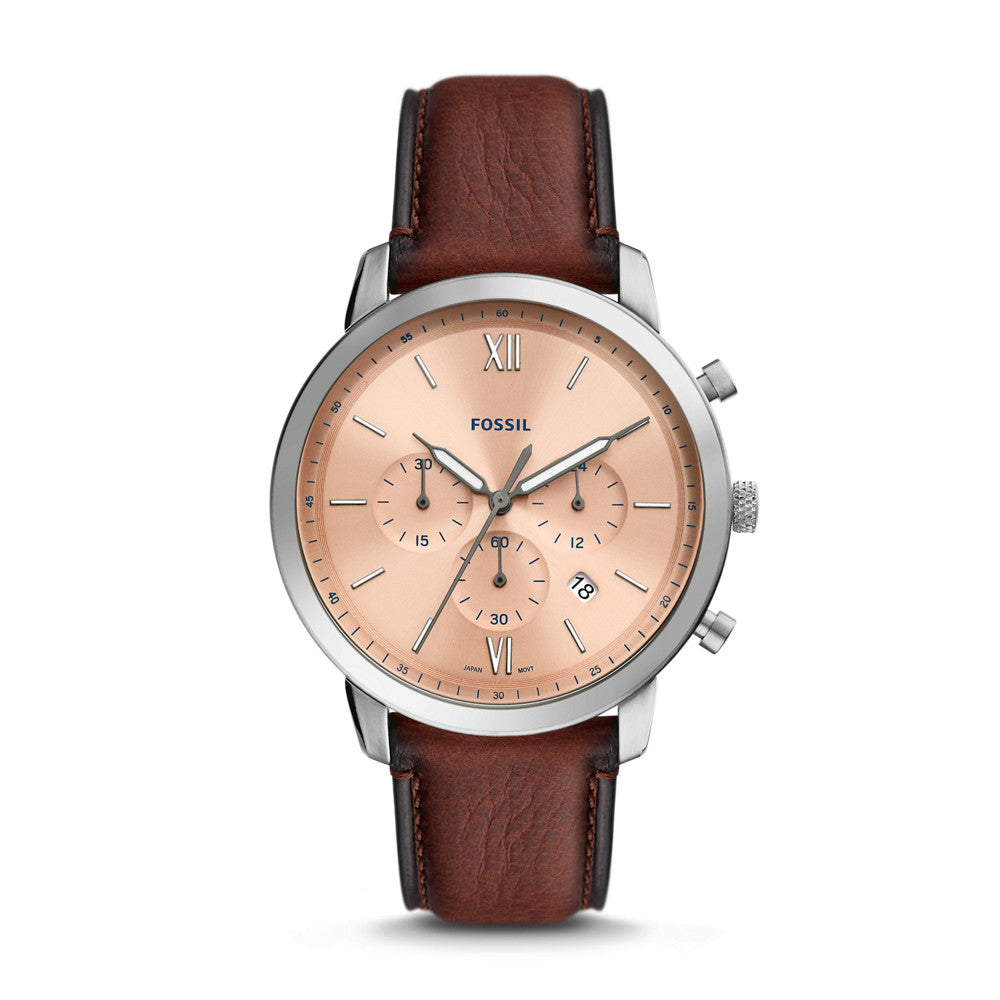 Neutra Chronograph Medium Brown Eco Leather Watch FS5982