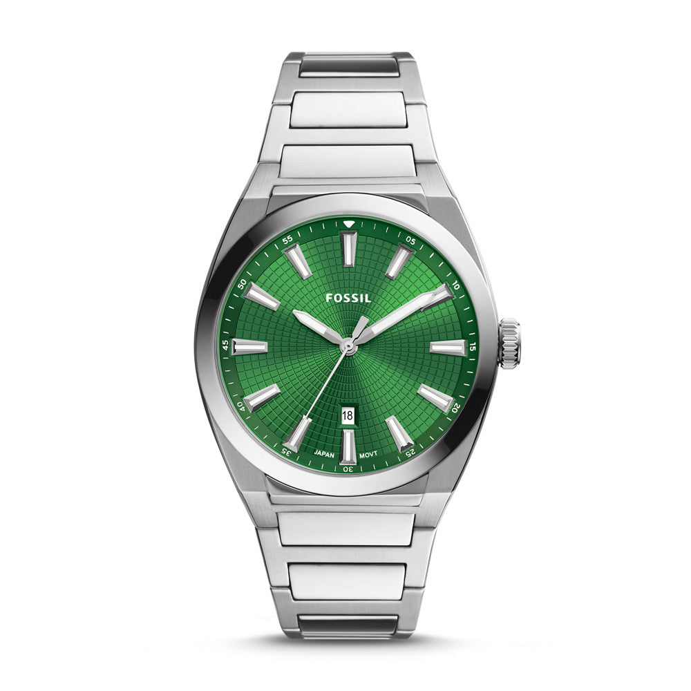 Everett Three-Hand Date Stainless Steel Watch FS5983