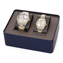 Load image into Gallery viewer, His and Hers Multifunction Two-Tone Stainless Steel Watch Set FS5987SET
