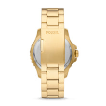 Load image into Gallery viewer, Fossil Blue GMT Gold-Tone Stainless Steel Watch FS5990
