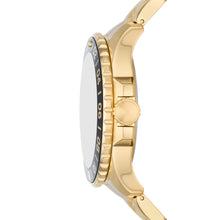 Load image into Gallery viewer, Fossil Blue GMT Gold-Tone Stainless Steel Watch FS5990
