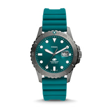 Load image into Gallery viewer, Fossil Blue Three-Hand Date Oasis Silicone Watch FS5995
