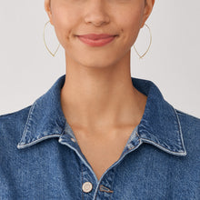 Load image into Gallery viewer, All Stacked Up Gold-Tone Brass Whisper Hoop Earrings JA7167710
