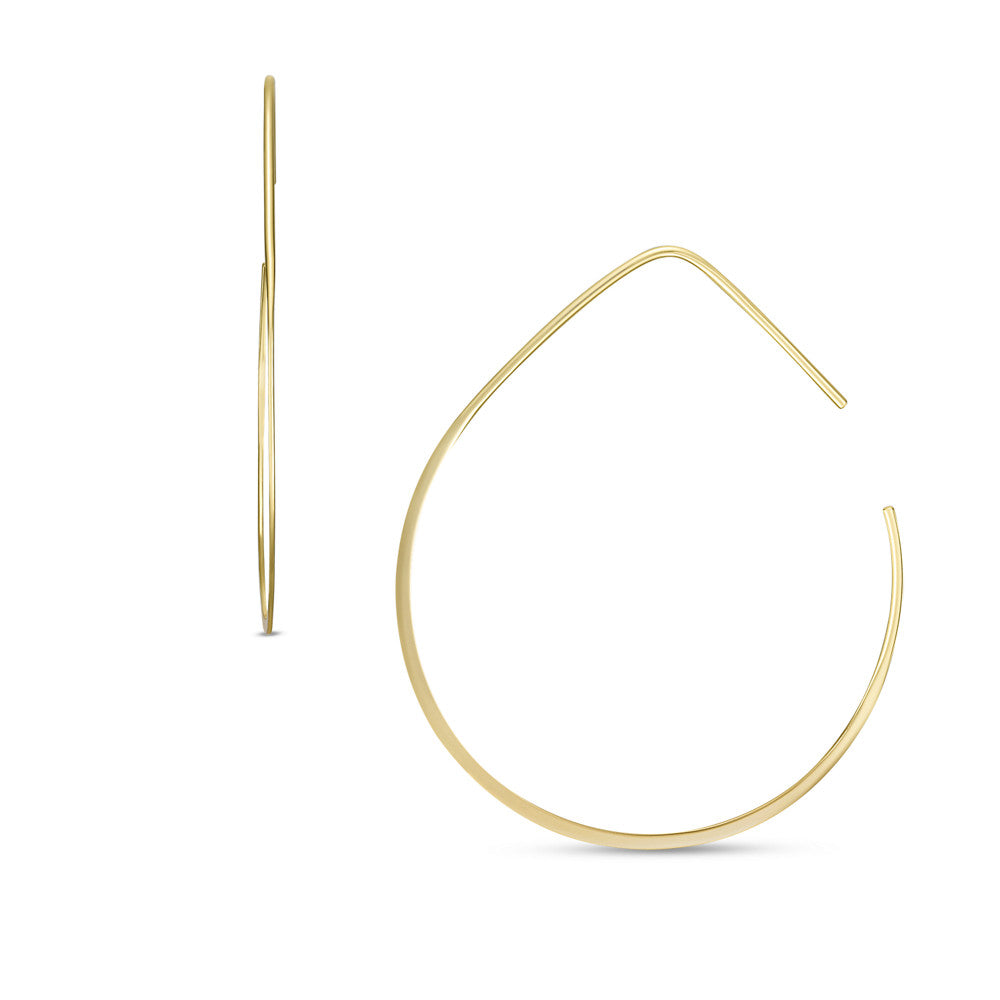 All Stacked Up Gold-Tone Brass Whisper Hoop Earrings JA7170710