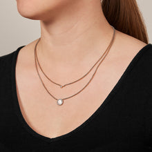 Load image into Gallery viewer, Val Double Gray Mother-of-Pearl Disc Pendant Necklace JF02953791
