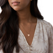 Load image into Gallery viewer, Lane Heart Rose Gold-Tone Stainless Steel Necklace JF03021791
