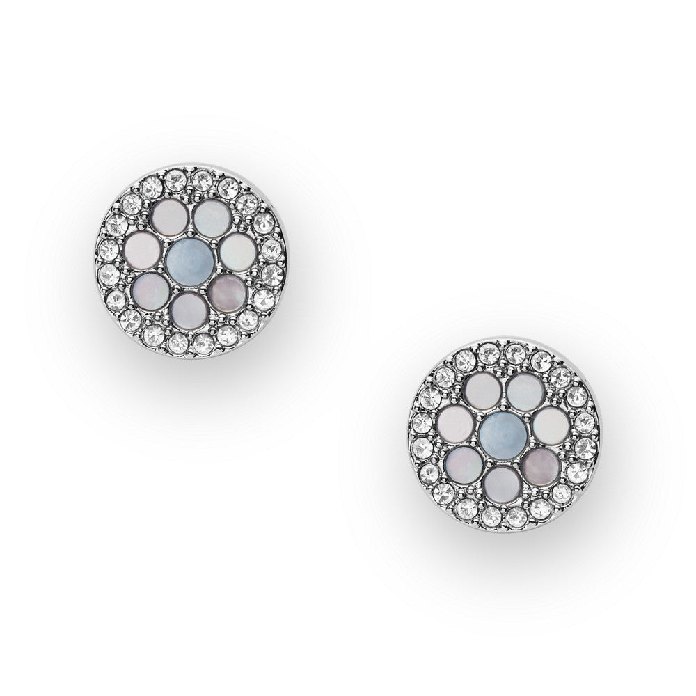 Val Blue Mosaic Stainless Steel Earring JF03222040