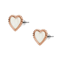 Load image into Gallery viewer, Val I Heart You Mother-of-Pearl Stainless Steel Stud Earrings JF03692791
