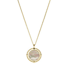 Load image into Gallery viewer, Val Vintage Heritage Mother-of-Pearl Spinning Pendant Necklace JF03800710
