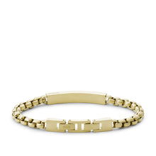 Load image into Gallery viewer, Vintage Casual Gold-Tone Stainless Steel ID Bracelet JF03920710
