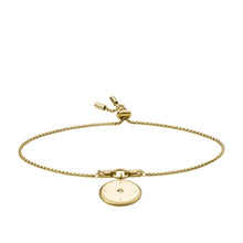 Load image into Gallery viewer, Georgia New Years Intentions Gold-Tone Stainless Steel Chain Bracelet JF03933710
