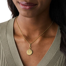 Load image into Gallery viewer, Georgia New Years Intentions Gold-Tone Stainless Steel Pendant Necklace JF03934710
