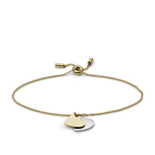 Load image into Gallery viewer, Lane Two-Tone Stainless Steel Heart Chain Bracelet JF03948998
