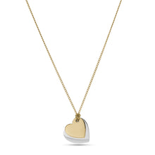 Load image into Gallery viewer, Lane Two-Tone Stainless Steel Heart Chain Necklace JF03949998
