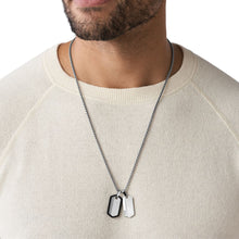 Load image into Gallery viewer, Chevron Stainless Steel Dog Tag Necklace JF03996040
