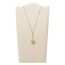 Load image into Gallery viewer, Georgia Vintage Flower Gold-Tone Stainless Steel Y-Neck Necklace JF04014710
