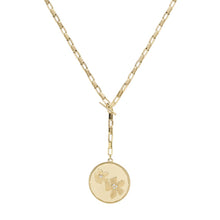 Load image into Gallery viewer, Georgia Vintage Flower Gold-Tone Stainless Steel Y-Neck Necklace JF04014710
