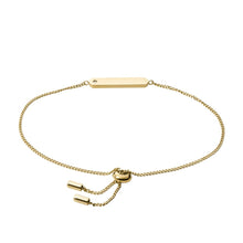 Load image into Gallery viewer, Drew Gold-Tone Stainless Steel Bar Chain Bracelet JF04018710
